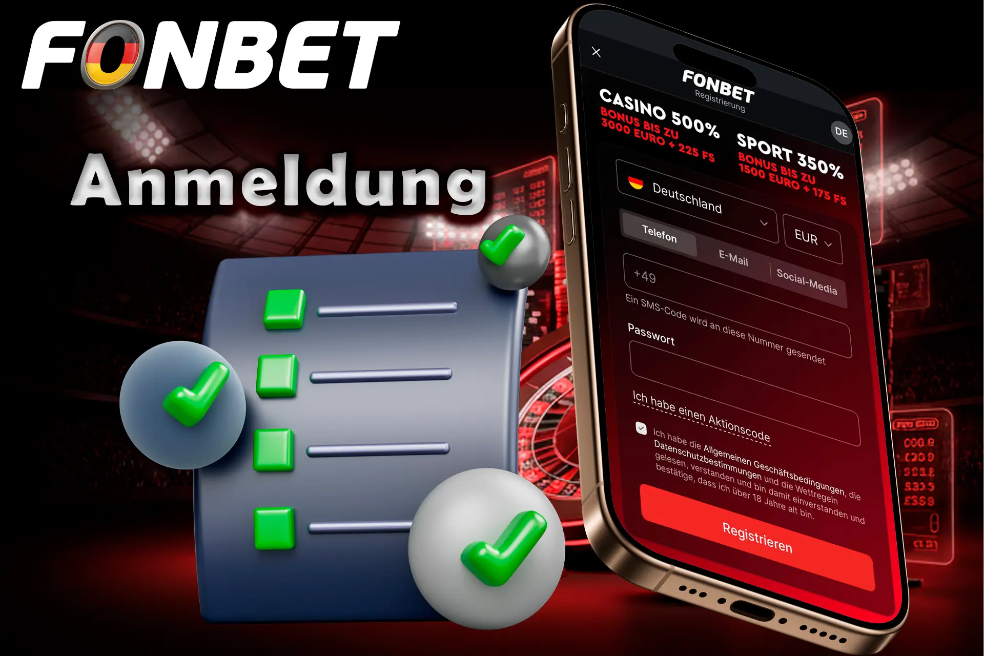 Schnelle und einfache Registrierung